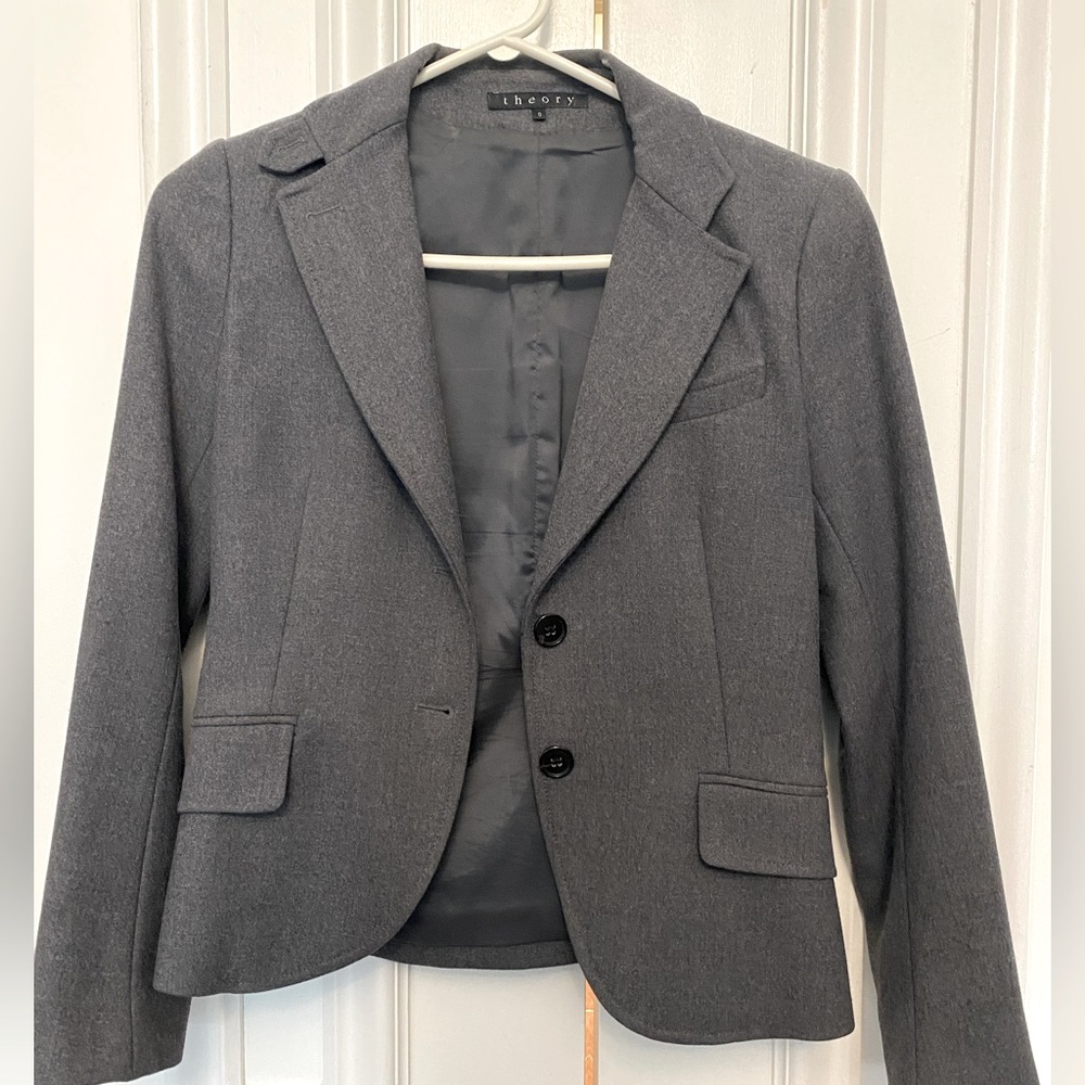 THEORY Heather Grey Blazer size 0